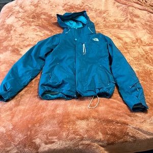Snowboard jacket, The North Face, size small, blue.